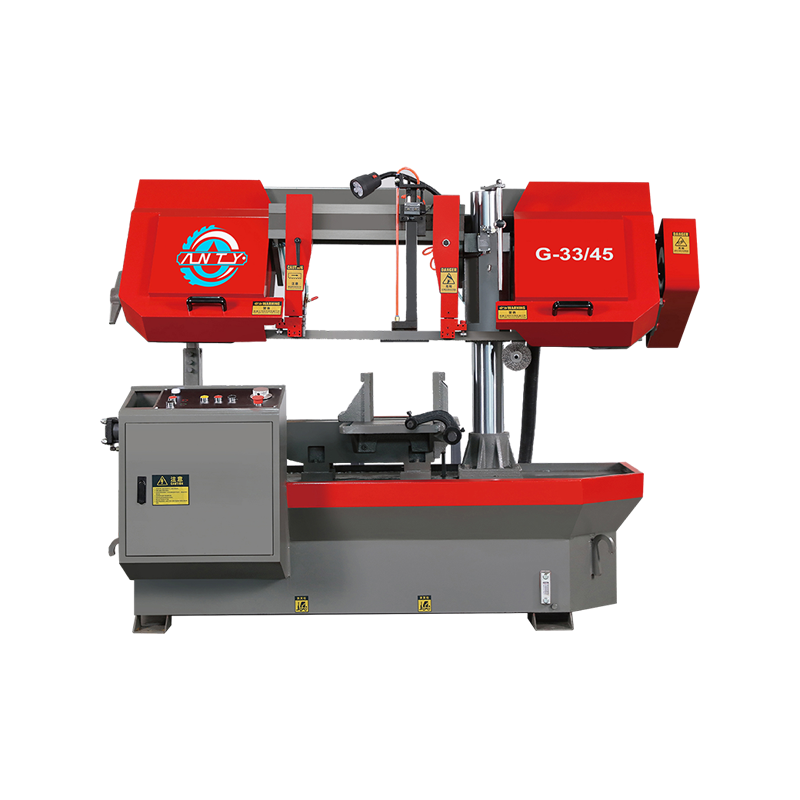 Máquina de sierra de cinta para metal semiautomática duradera y de corte preciso