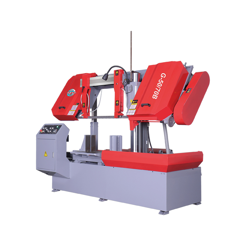 Máquina de sierra de cinta para metal semiautomática, duradera y confiable de alta eficiencia